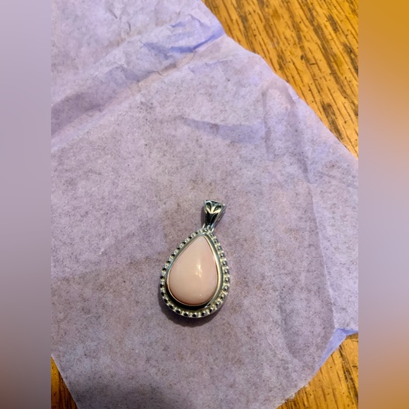 NIB Sterling Silver JTV Pink Peruvian Opal Decorative Pendant - Picture 5 of 12